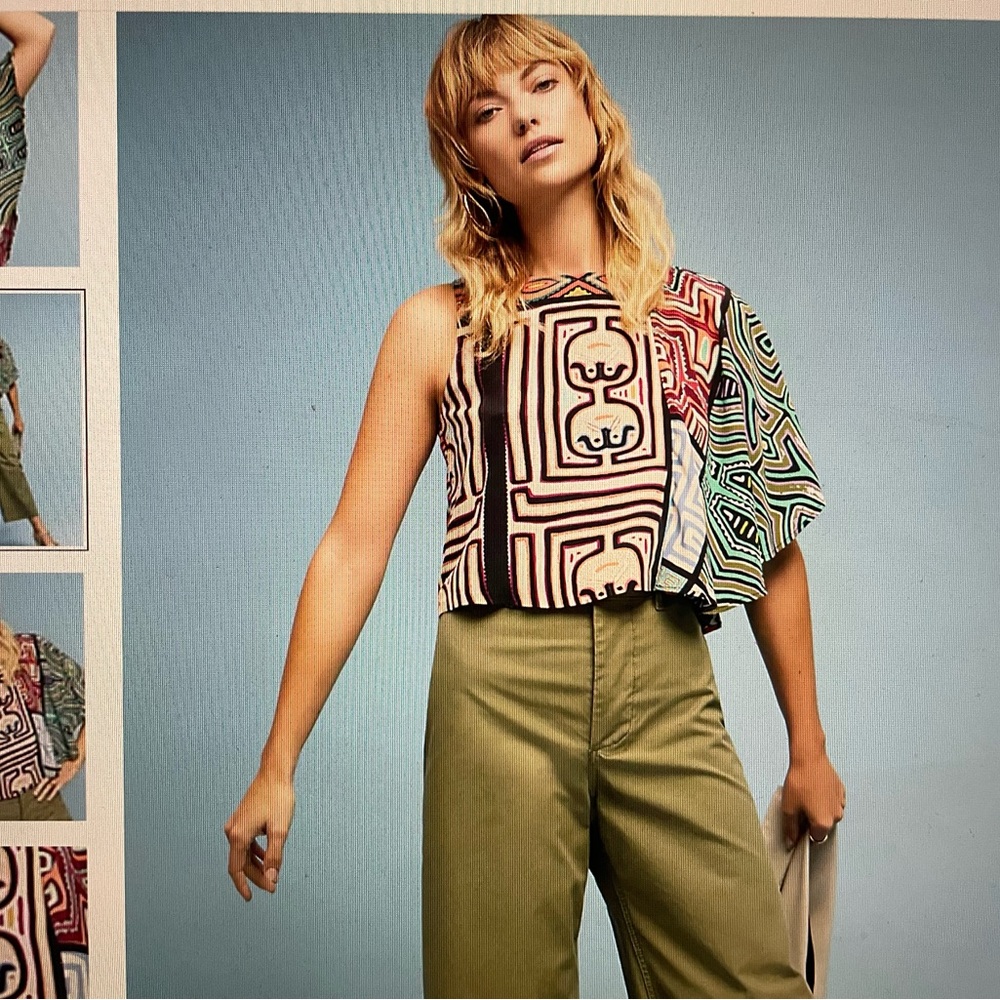 New with tags Artelier Nicole Miller Dali silk top